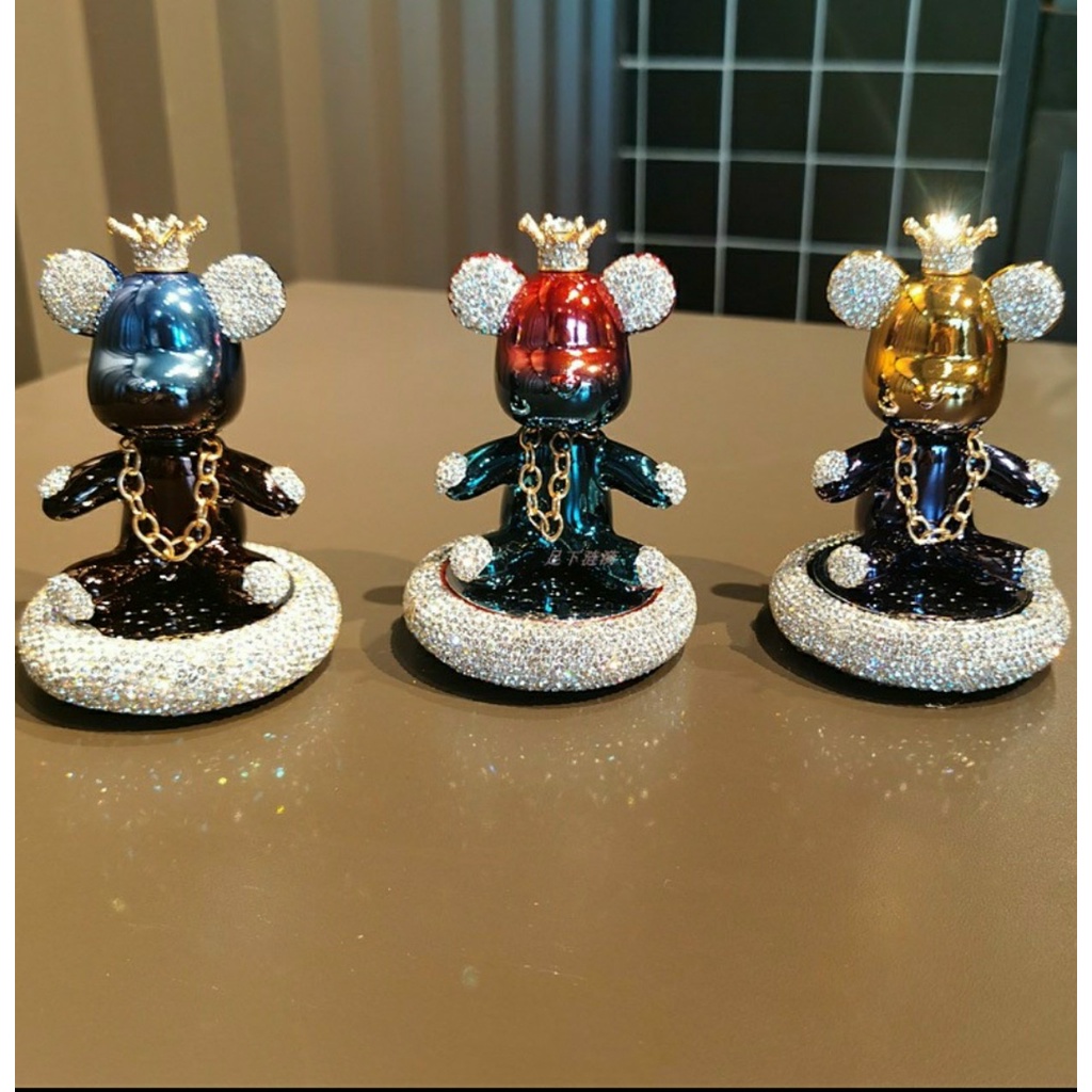 Sét Gấu Đeo Vòng Có Sáp Thơm Khử Mùi Trang Trí Taplo Ô Tô