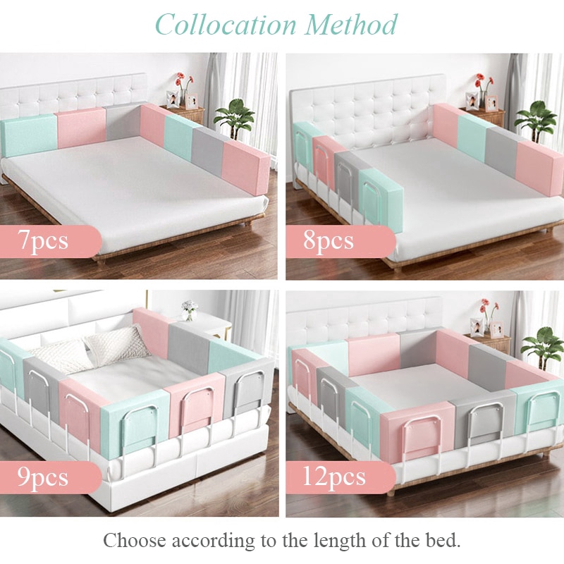 Hàng Rào Chắn Giường 50cm / 60cm Tùy Chỉnh Chống Ngã An Toàn Cho Bé