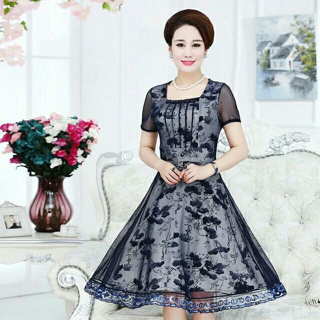 Váy trung niên thời trang cao cấp