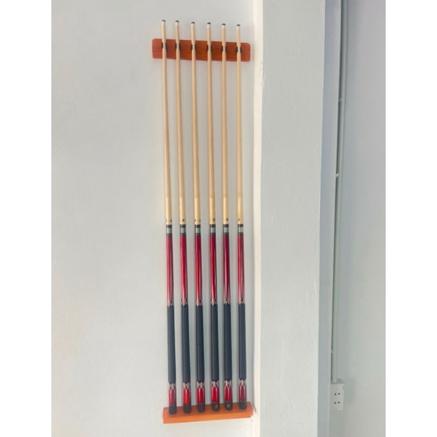 Giá treo 6 cơ bida bằng gỗ sang trọng
