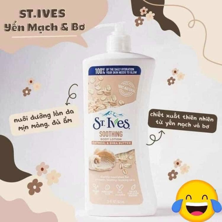 Sữa dưỡng thể St.Ives Yến Mạch và Bơ 621ml