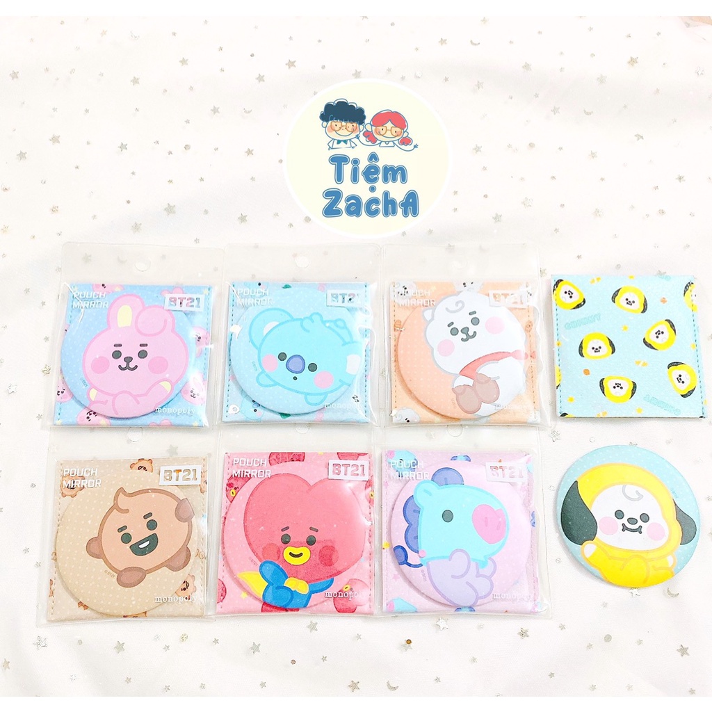 GƯƠNG BT21 + POUCH