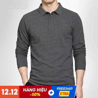 Áo Polo Nam Tay Dài Phong Cách Trẻ Trung Basic - Áo Thun Thu Đông Dài Tay Kiểu Dáng Đơn Giản Cao Cấp | BigBuy360 - bigbuy360.vn