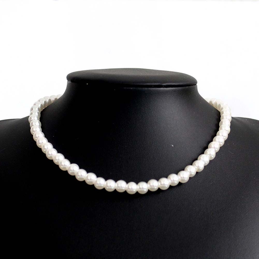 Vòng Cổ Choker Đính Hạt Ngọc Trai Trắng Phong Cách Hàn Quốc Thời Trang Cho Nữ