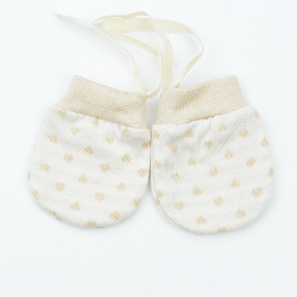 [MẪU MỚI] Bao tay cho bé sơ sinh cotton ORGIANIC cao cấp 100% không chất tẩy nhuộm an toàn cho bé có dây buộc