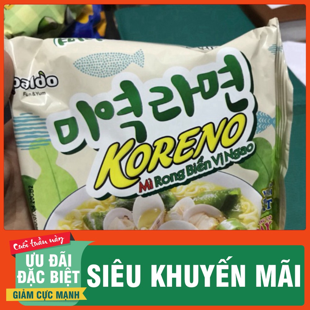 Mì Nước không cay Ăn Liền Paldo Koreno Rong Biển vị Ngao 102g - ngon tuyệt vời