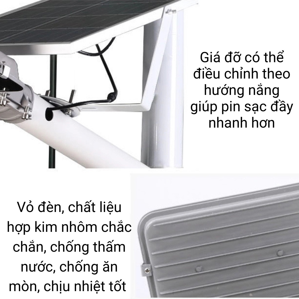 Đèn năng lượng mặt trời bàn chải 300w,400w,500w,600w Nhật Phong Solar vỏ nhôm nguyên khối bảo hành 2 năm