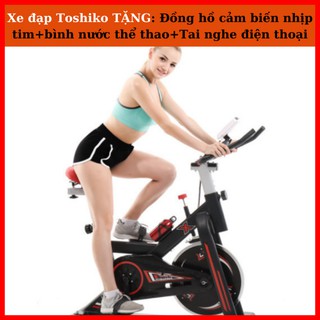Xe đạp tập thể dục thể thao Toshiko X8 Tặng Đồng hồ cảm biến nhịp tim+ Bình nước thể thao+ Tai nghe điện thoại