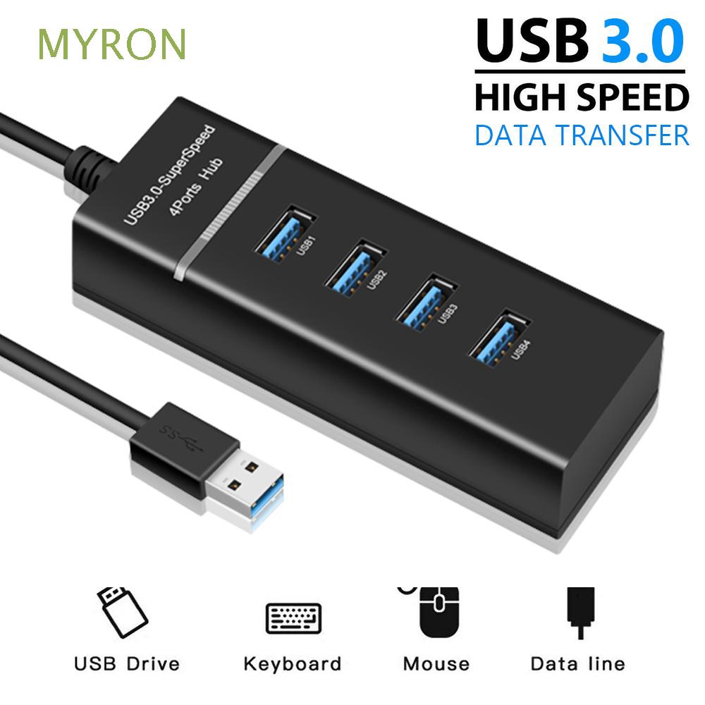 Thiết bị chia 4 cổng USB tốc độ cao MYRON 5Gbps thông dụng dành cho máy tính laptop