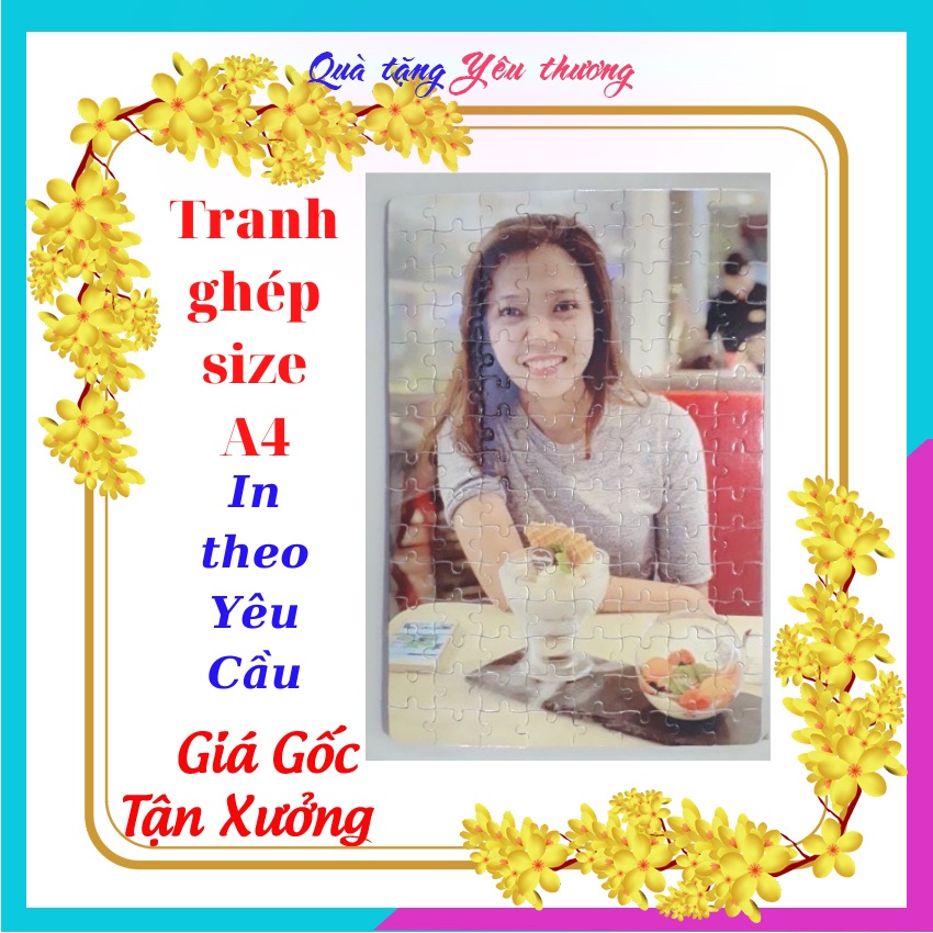 Tranh ghép size A4 in theo yêu cầu, chất lượng màu sắc chân thực và bền theo năm tháng