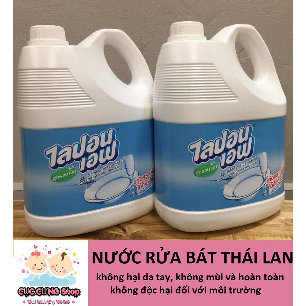 Nước Rửa Chén Công Nghệ Thái Lan Talaulau - 3,6 lít không hại da tay