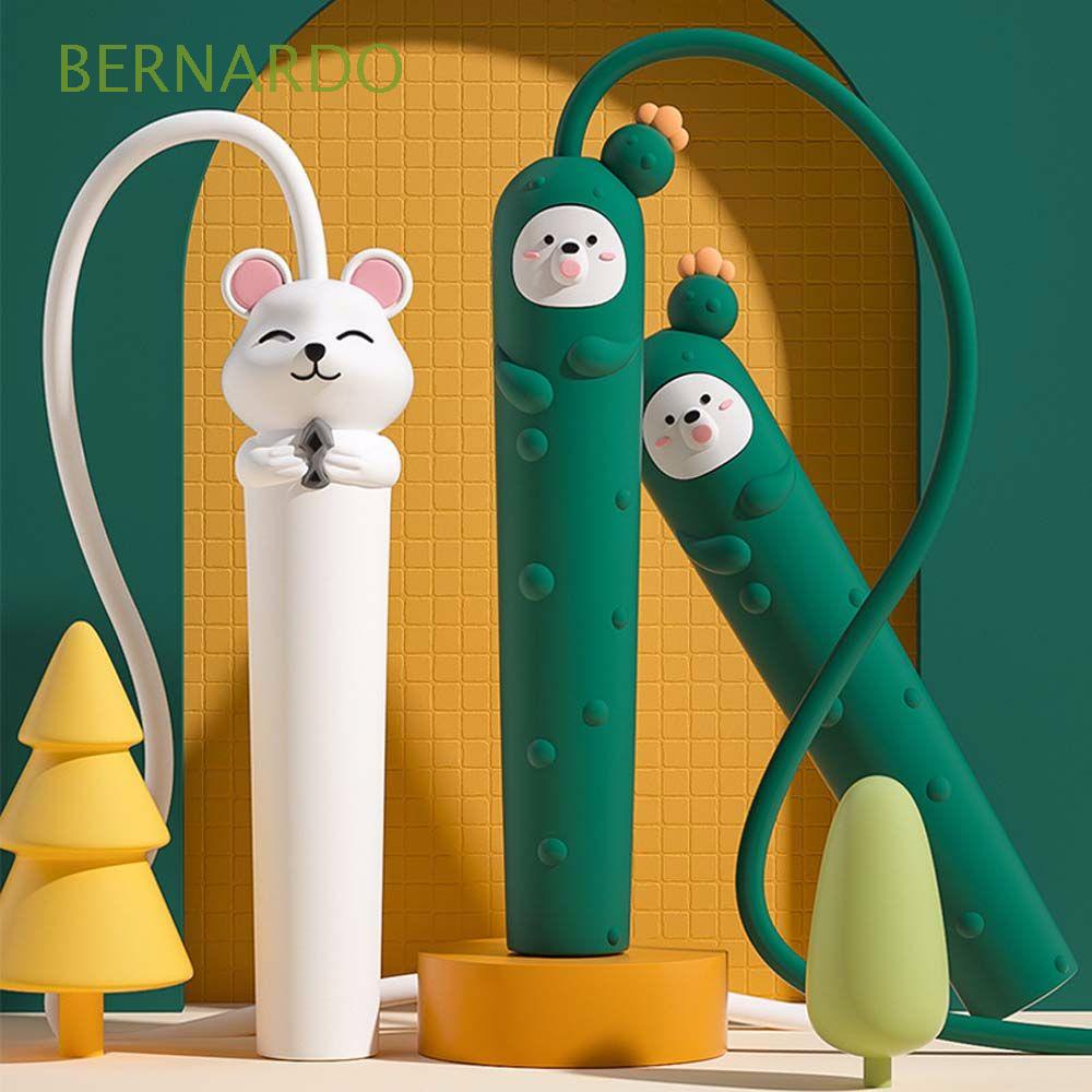 BERNARDO Cute Skipping Gym Fitness Equipments Jump Rope Cartoon Animals Skipping Foot Anti Slip Handles Kids Gift Fat Burning Adjustable Skipping Rope/Multicolor