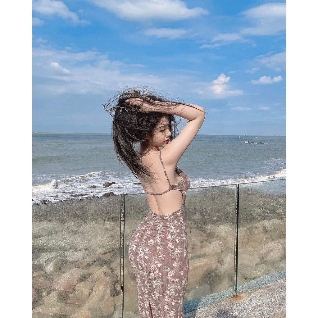 Đầm Body Dài Hở Lưng 3121