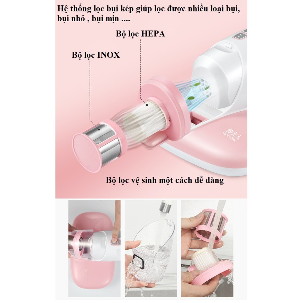 Máy Hút Bụi Giường Nệm Sofa Diệt Khuẩn HANFUREN 2905B | BigBuy360 - bigbuy360.vn