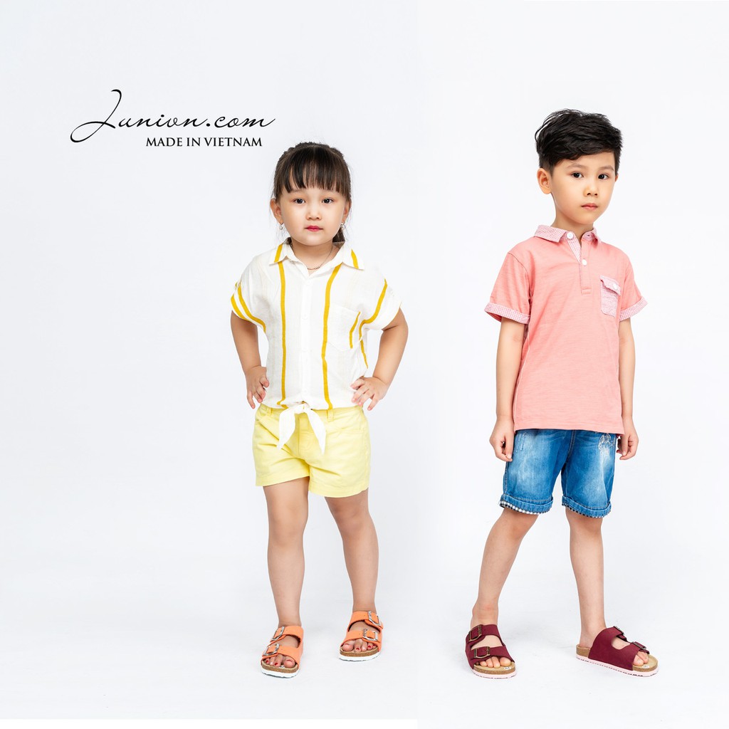 [SIÊU PHẨM CHO BÉ] Dép trẻ em KID01 (Dép da bò nguyên tấm, Đế trấu êm ái cho trẻ) - Juni Store