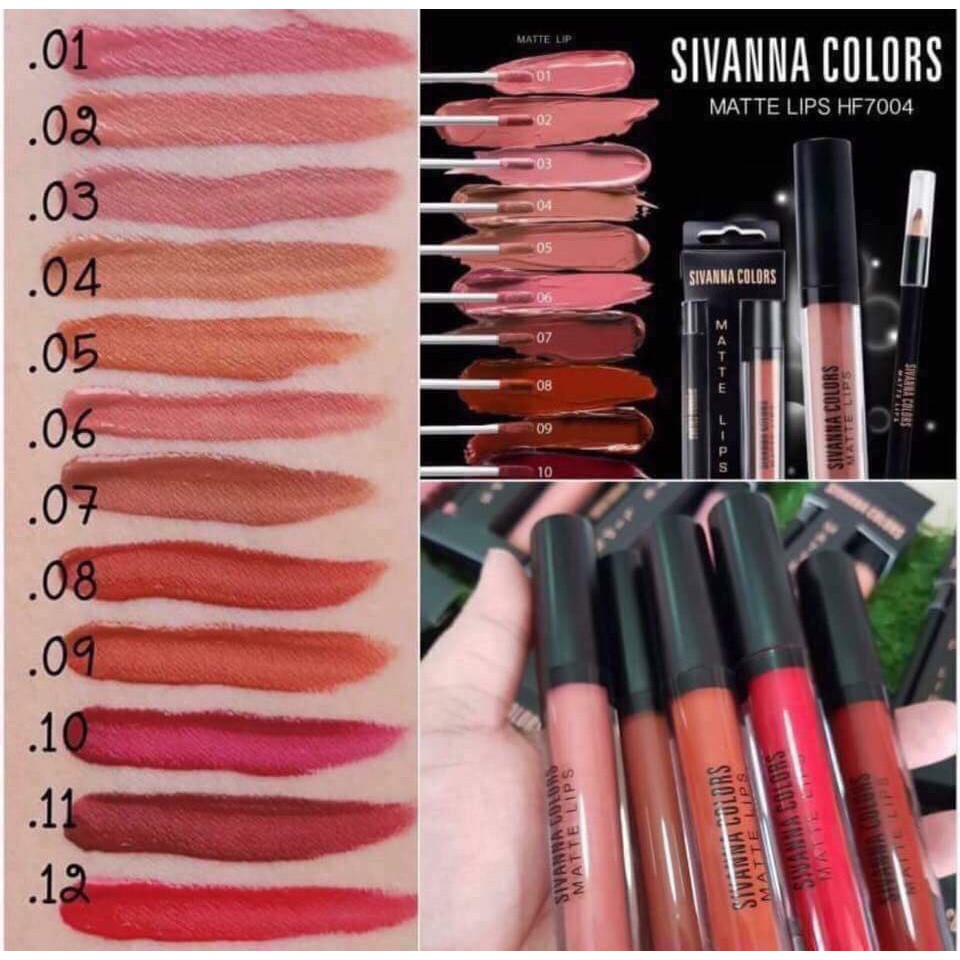 Set son Sivanna Colors Matte Lips made in Thailand