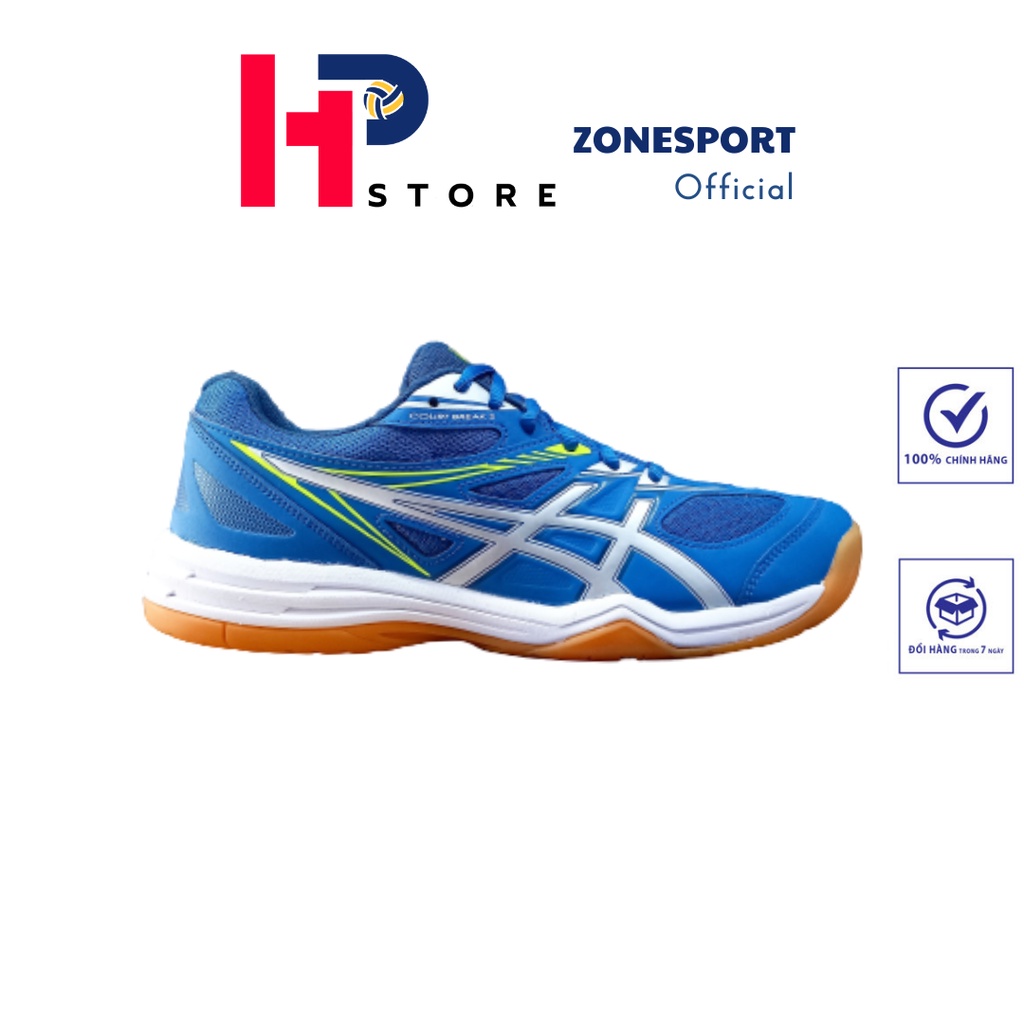 Giày Asics Court Break 2 Xanh Dương - Giày Chuyên Bóng Chuyền, Cầu Lông, Tennis đế cao su, chống trơn, bật nhảy êm