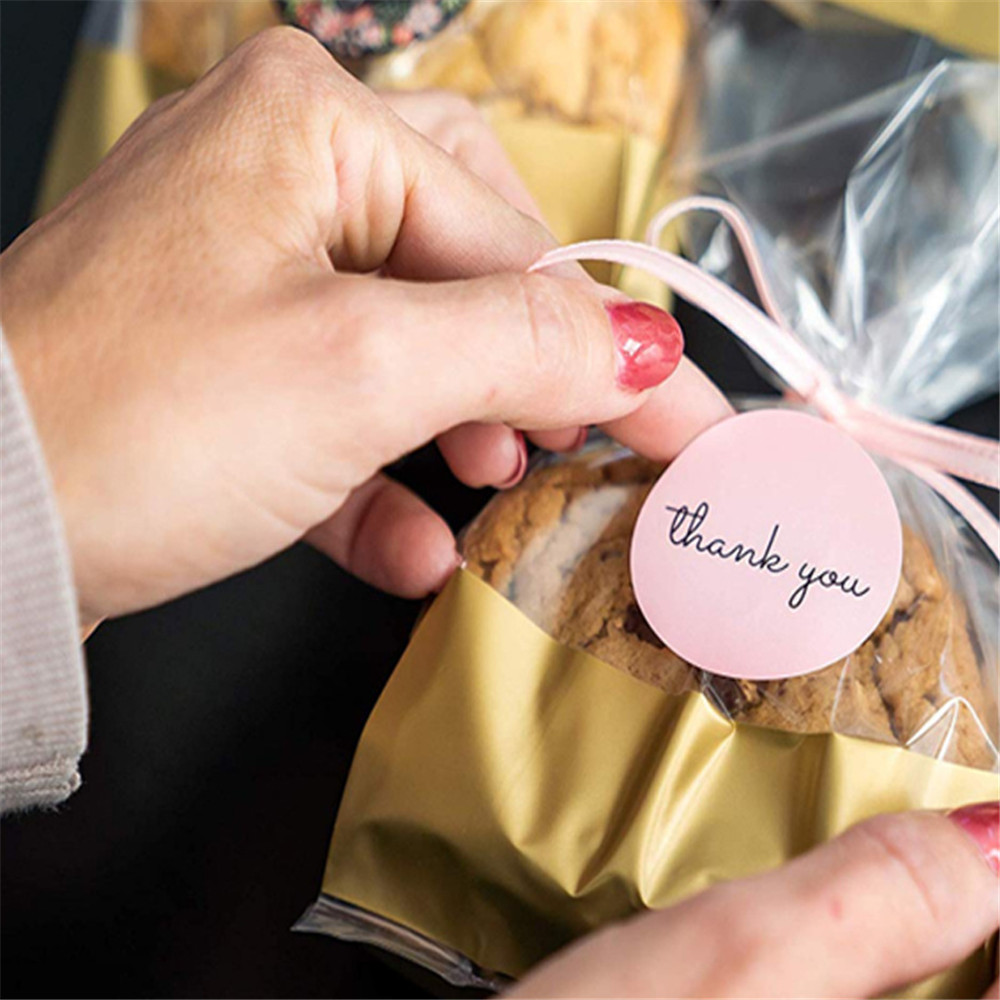 Set 500 Nhãn Dán In Chữ Thank You Đáng Yêu