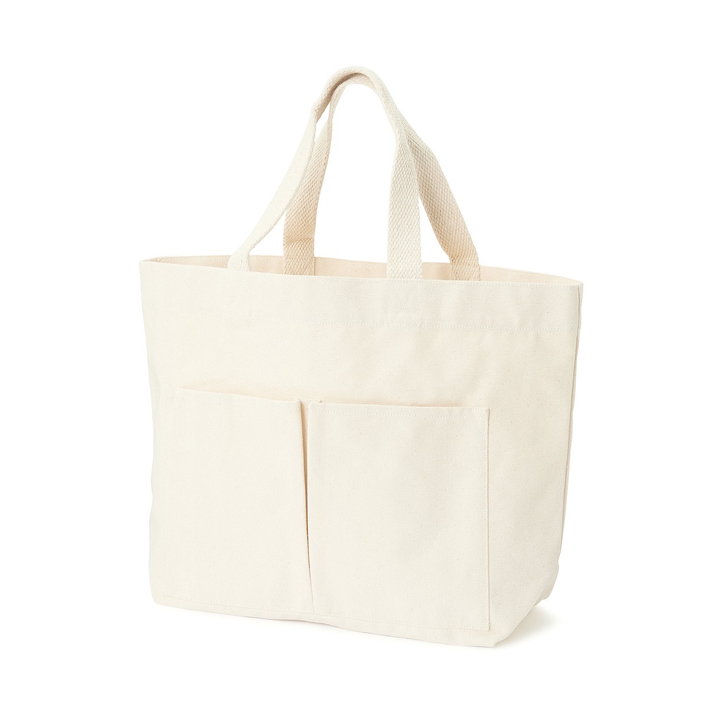 MUJI TÚI TOTE COTTON (NGANG) TRẮNG THÔ