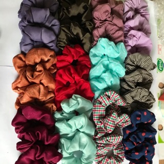 Sỉ 10 dây buộc tóc vải scrunchies bản to nhiều mẫu