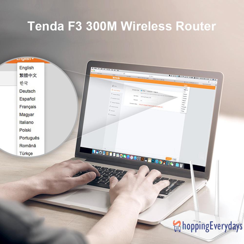 SV Thiết Bị Phát Wifi Tenda F3 2.4g 300m Với 3 Ăng Ten | BigBuy360 - bigbuy360.vn