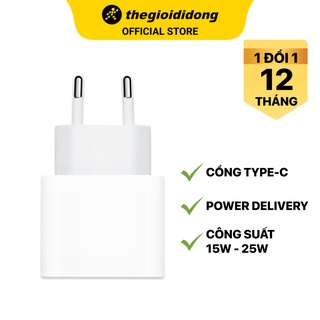 Adapter Sạc Type C 20W dùng cho iPhone/iPad Apple MHJE3 Trắng