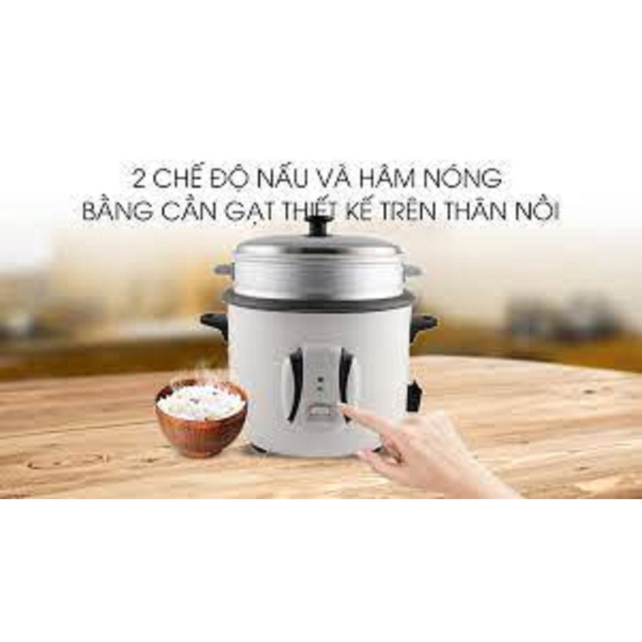 Nồi cơm điện Delites 1.5 lít NCR1502 trưng bày Lòng nồi hợp kim nhôm tráng men chống dính