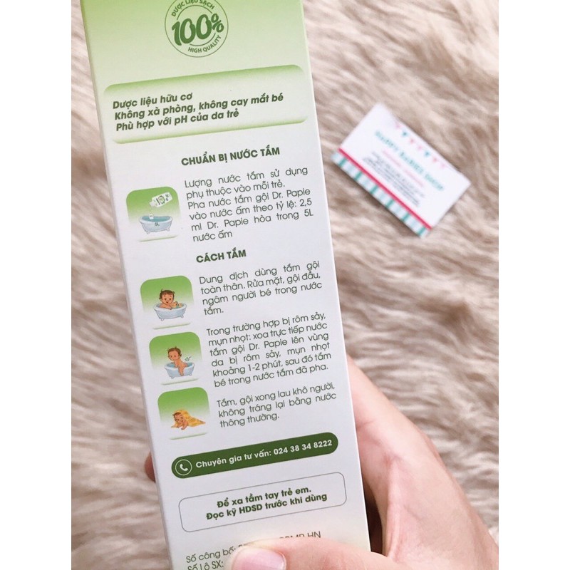 Nước Tắm Gội Thảo Dược DR.PAPIE