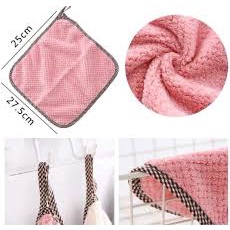 Khăn lau đa năng chuyên dụng có viền móc siêu to 27x24cm ruby