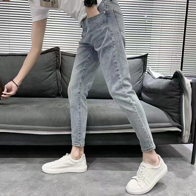 2022 Quần Jean Rách Mỏng Phiên Bản han han cultivate one s Màu Sáng Thời Trang Mùa Hè Cho Nam joker chao pai