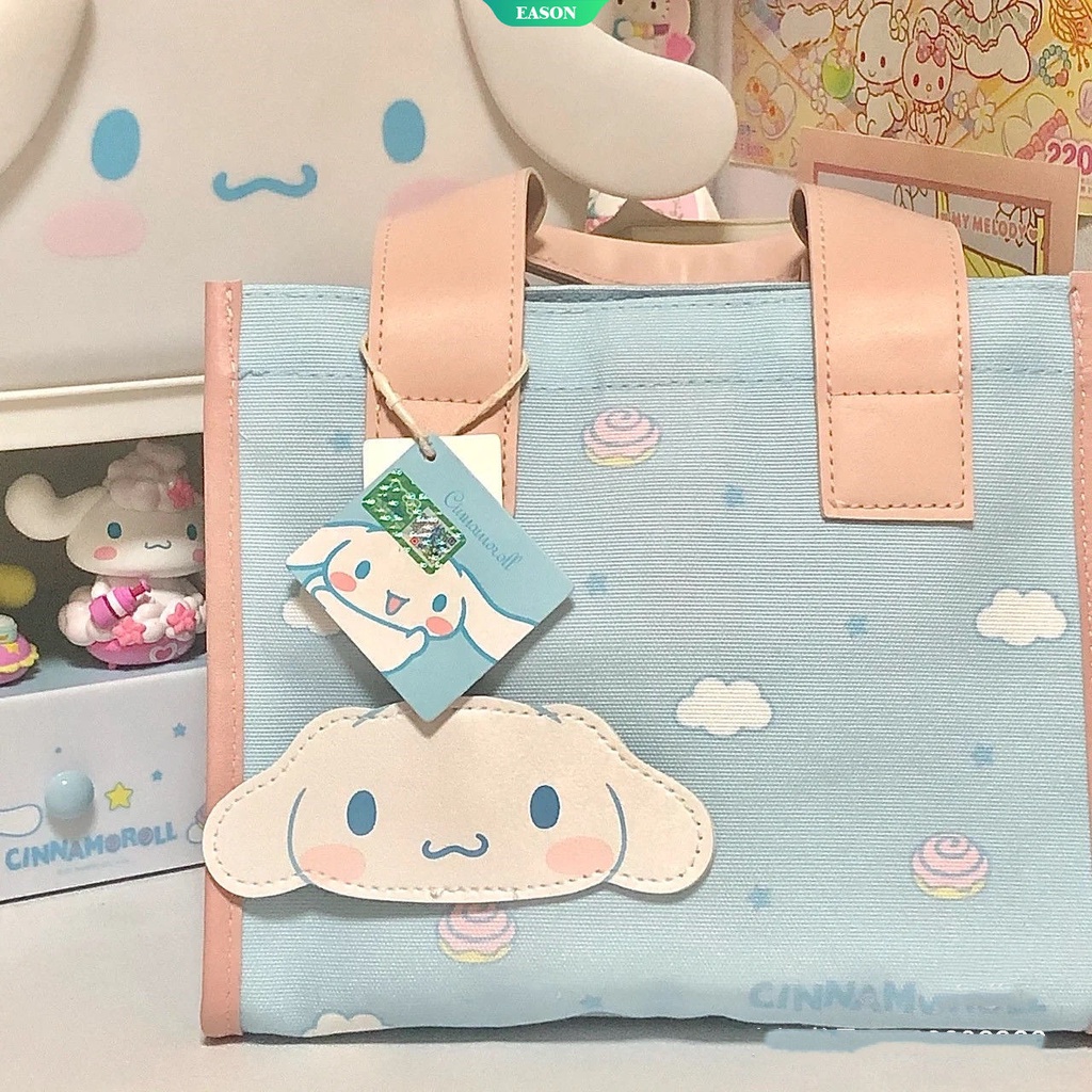 Sanrio Túi Xách Tay Đựng Hộp Cơm Trưa Sức Chứa Lớn Hình Cinnamoroll Kawaii Dễ Thương
