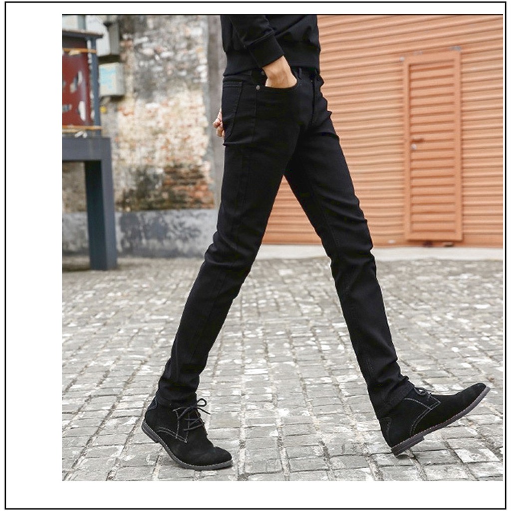 quần jean nam ĐEN TRƠN chất jean giãn tốt ĐT2-MS00/11
