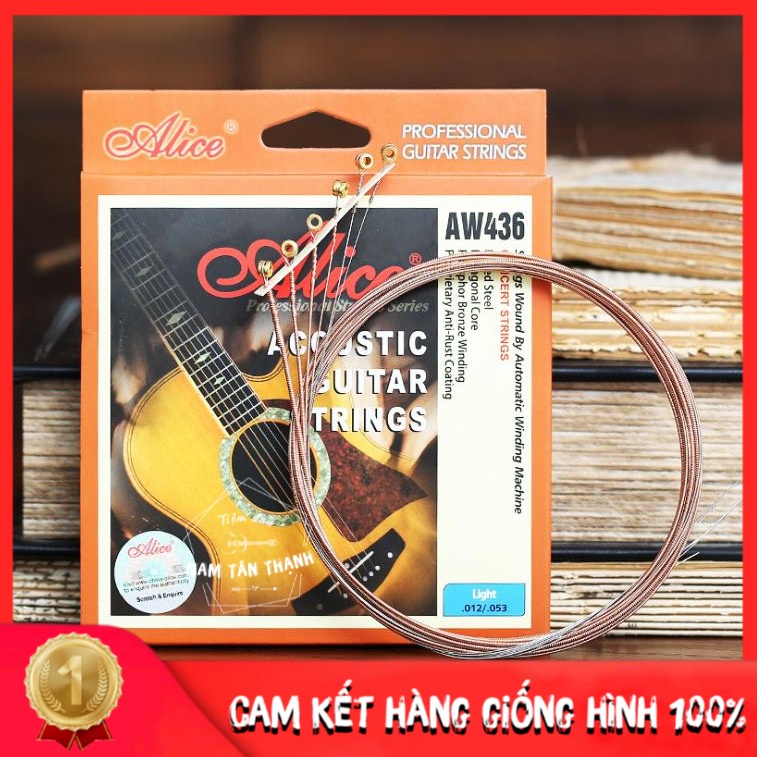 Dây đàn Guitar Acoustic [ TẶNG PICK FENDER ] Alice AW436 Chính Hãng