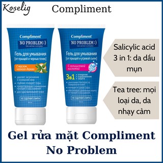 Gel sữa rửa mặt Compliment No Problem giảm viêm, mụn