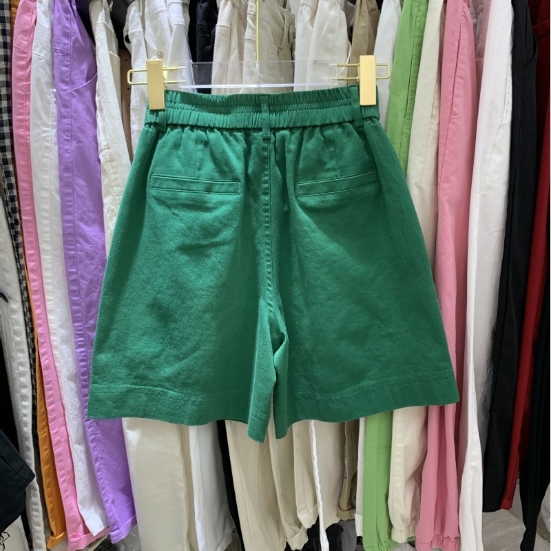 Quần Đùi Nữ Túi Ngang Chất KAKI Cạp Chun Phong Cách Hàn Quốc Mác Da Loại 1