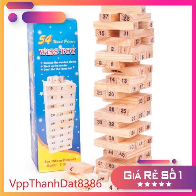 (Sale) Đồ chơi rút gỗ Wiss Toy 54 thanh