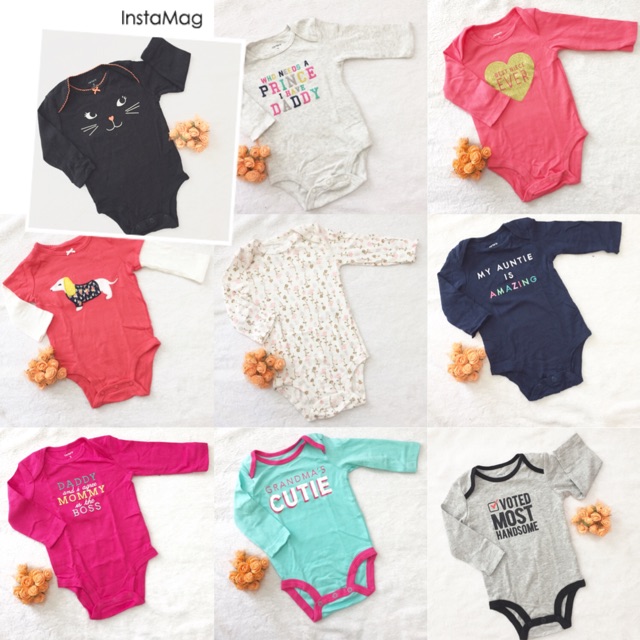 Body Carter dài tay cho bé trai bé gái