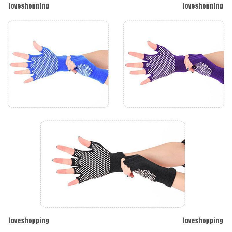 Găng tay cotton hở ngón chống trượt cho nữ