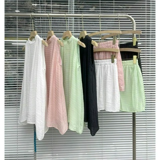 Set áo yêm sát nách 2 lớp quần short đũi mát hilady.shop b04