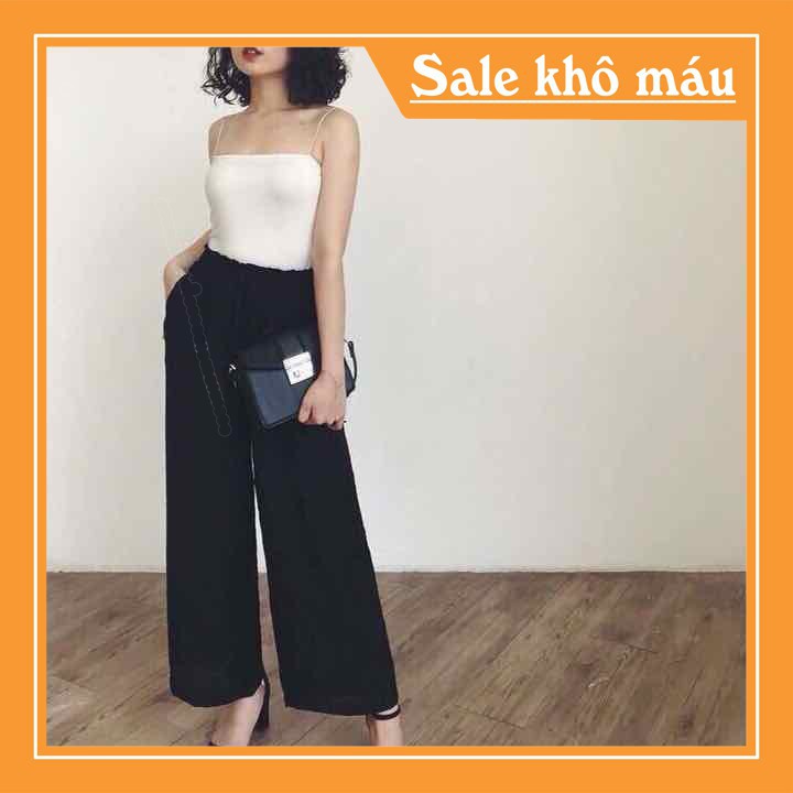 Quần ống rộng vải đũi cao cấp