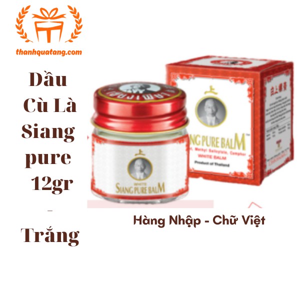 Dầu Cù Là Siang Pure Trắng Hộp 12gr Thái Lan Chính Hãng