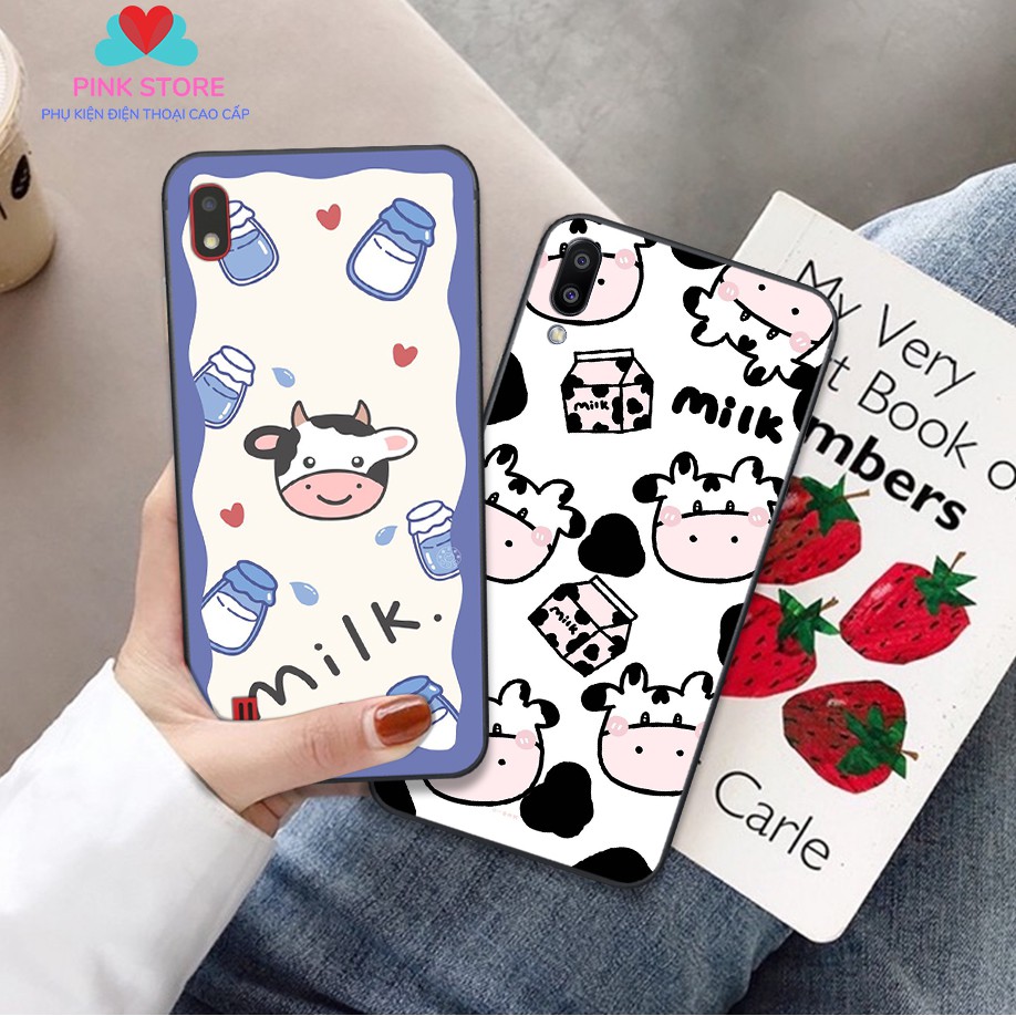 Ốp lưng Samsung Galaxy A10 - M10 bò sữa cute