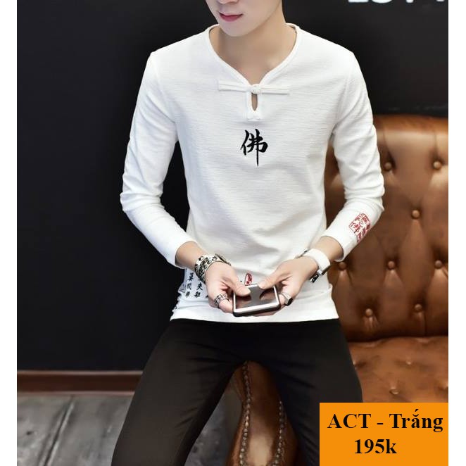 (Có Sẵn - Đẹp và Rẻ ) áo đũi dài tay thêu chữ Phật | BigBuy360 - bigbuy360.vn