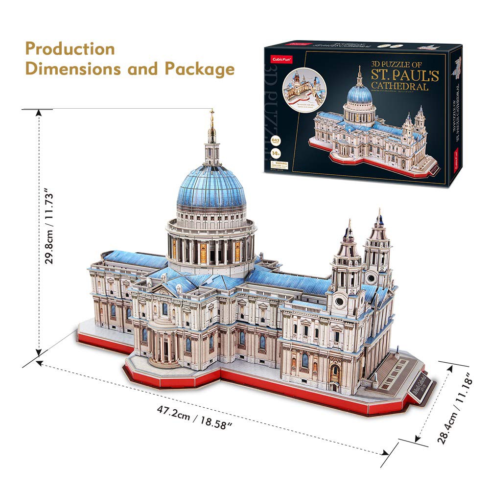 Mô hình giấy 3D CubicFun - Saint Paul's Catheral 643 mảnh - MC270h