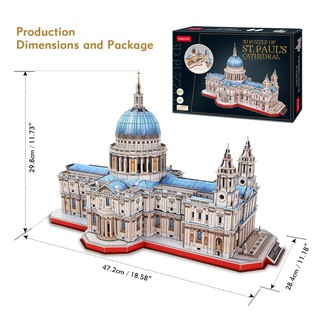 Mô hình giấy 3D CubicFun - Saint Paul's Catheral 643 mảnh - MC270h