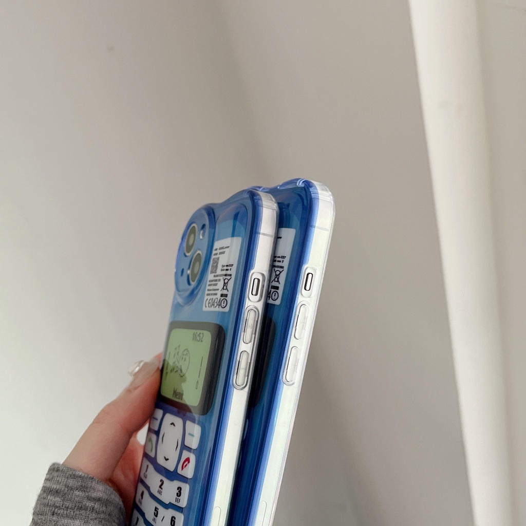 Ốp Điện Thoại Họa Tiết Nokia Cổ Điển Màu Xanh Dương Thời Trang Chống Sốc
