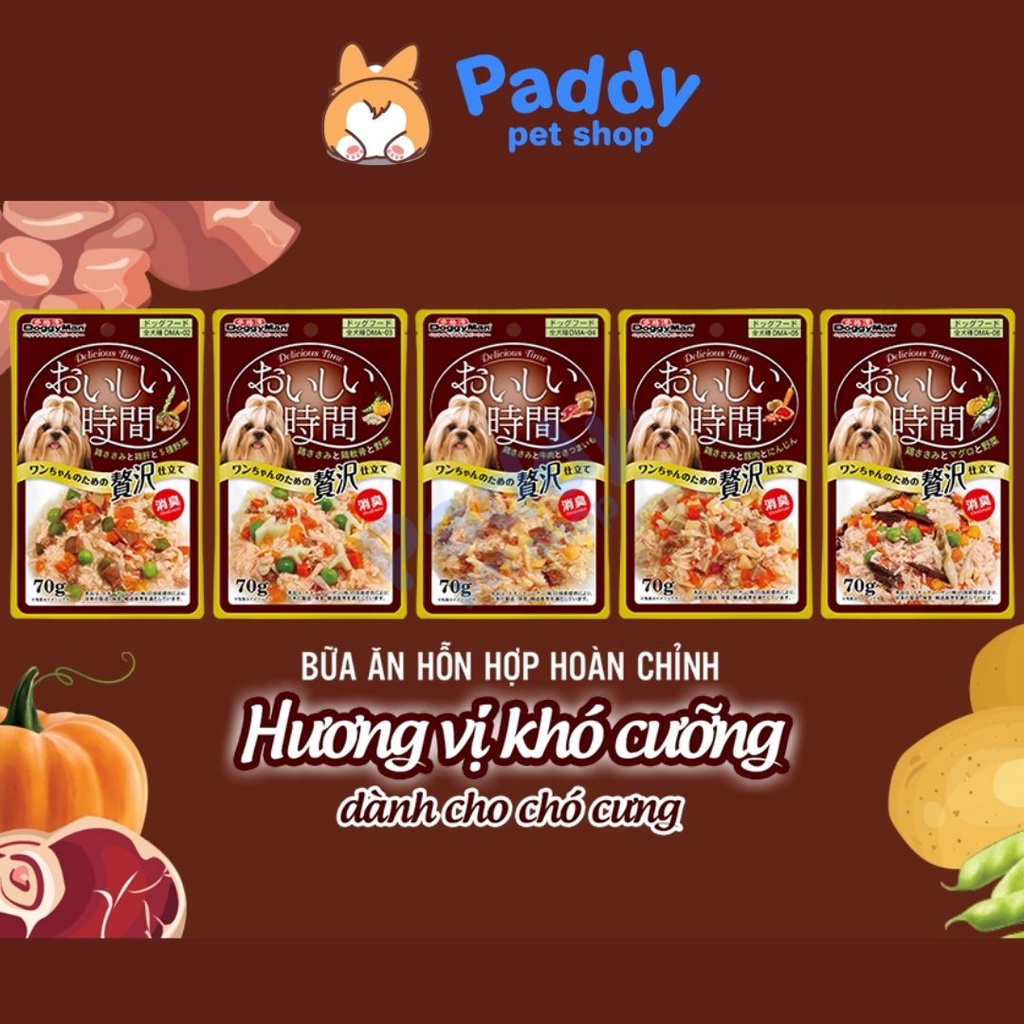 Pate Cho Chó DoggyMan Thịt Gà & Rau Củ Tươi 70g