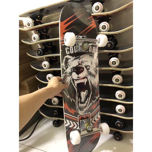 Ván trượt Skateboard chịu lực lên đến 100kg MẶT NHÁM ĐEN ĐẲNG CẤP