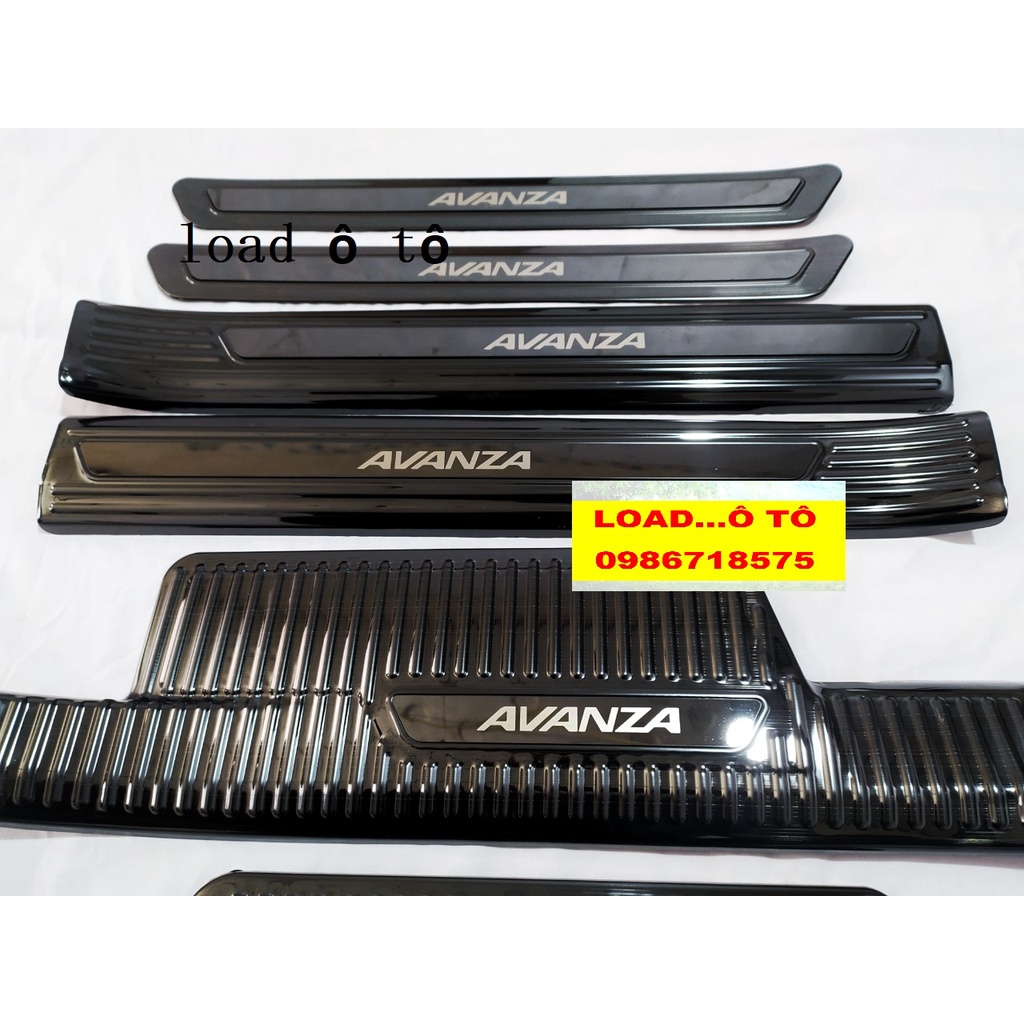 Ốp Bậc Cửa, Nẹp Bước Chân Xe Toyota AVANZA 2022-2023 Trong, Ngoài Mặt Gương Bóng Mẫu Titan Cao Cấp