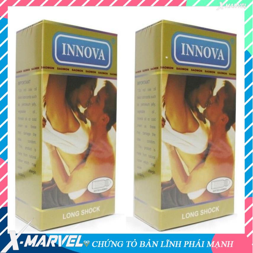 Bao Cao Su Chống Xuất Tinh Sớm Gân Gai INNOVA Vàng 12pc /điều hòa niềm vui
